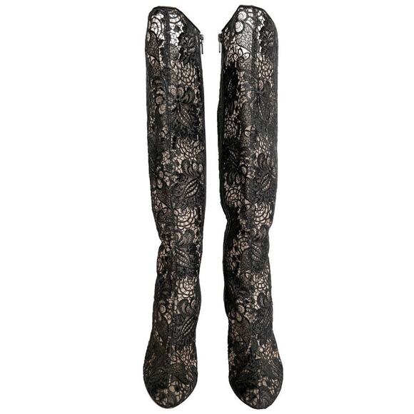 Christian Louboutin Tennissima Lace Knee Hight Boots Size 39 - Picture 2 of 8